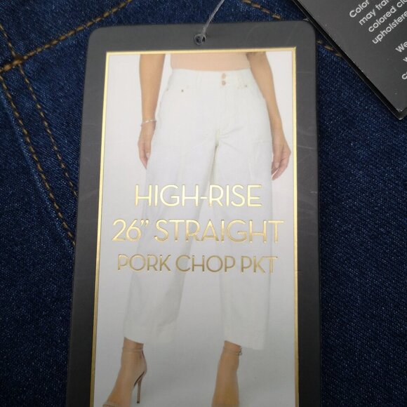 NWT Rachel Roy Awesome Ladies Size 12/31 Hight Rise Dark Wash 26" Straight Pants - Picture 5 of 16